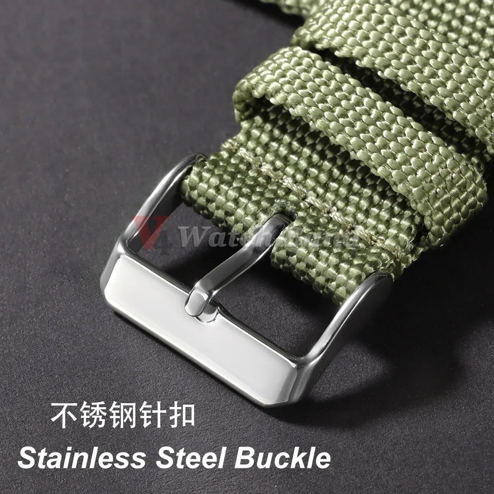 18mm 20mm 22mm 24mm Military Canvas Nylon Wrist Watch Band Strap Bracelet Sport
