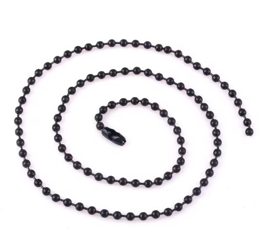 Black Stainless Steel 4.5mm Ball Chain (18 in to 30 in)