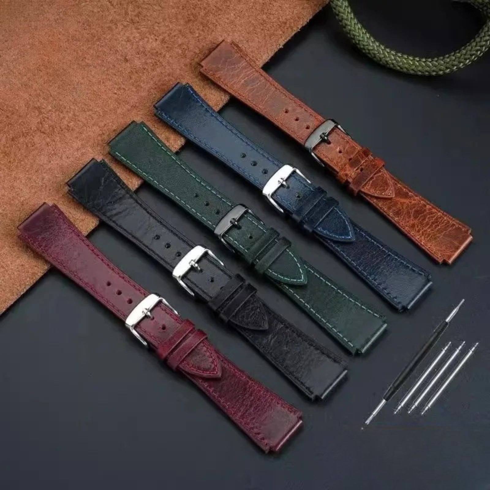 Retro 100% Genuine Leather Watchband For Casio AE1200 AE1300 A158W A168 W216H