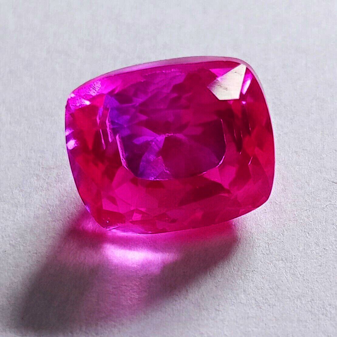 Pitambari Sapphire Cushion Cut Natural Bi-Color Certified Loose Gemstone 10.85Ct