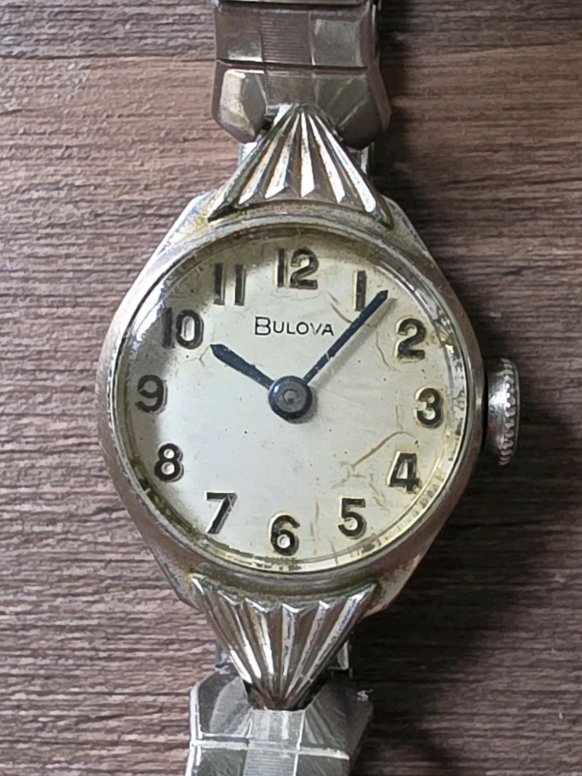 Vintage Ladies 10K RGP Bulova Wind Up Watch *Not In Working Condition*