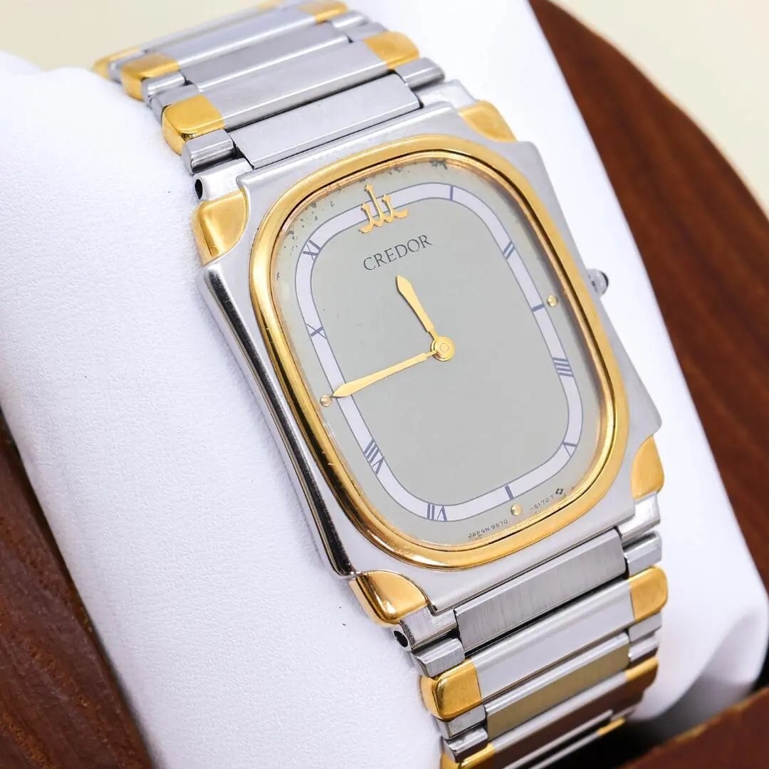 [Very Good] Seiko Credor 9570-5160 22KT SGP Quartz Dress Watch From Japan