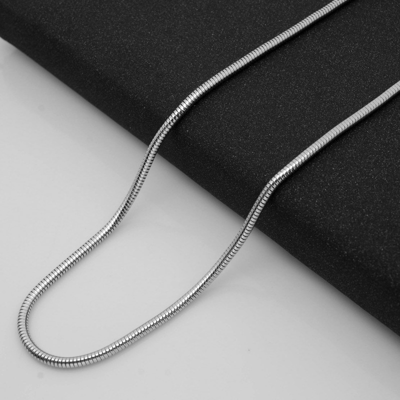 Wholesale 5pcs 1.5/2.4/3.2mm Stainless Steel Snake Chain Necklace for Men Women