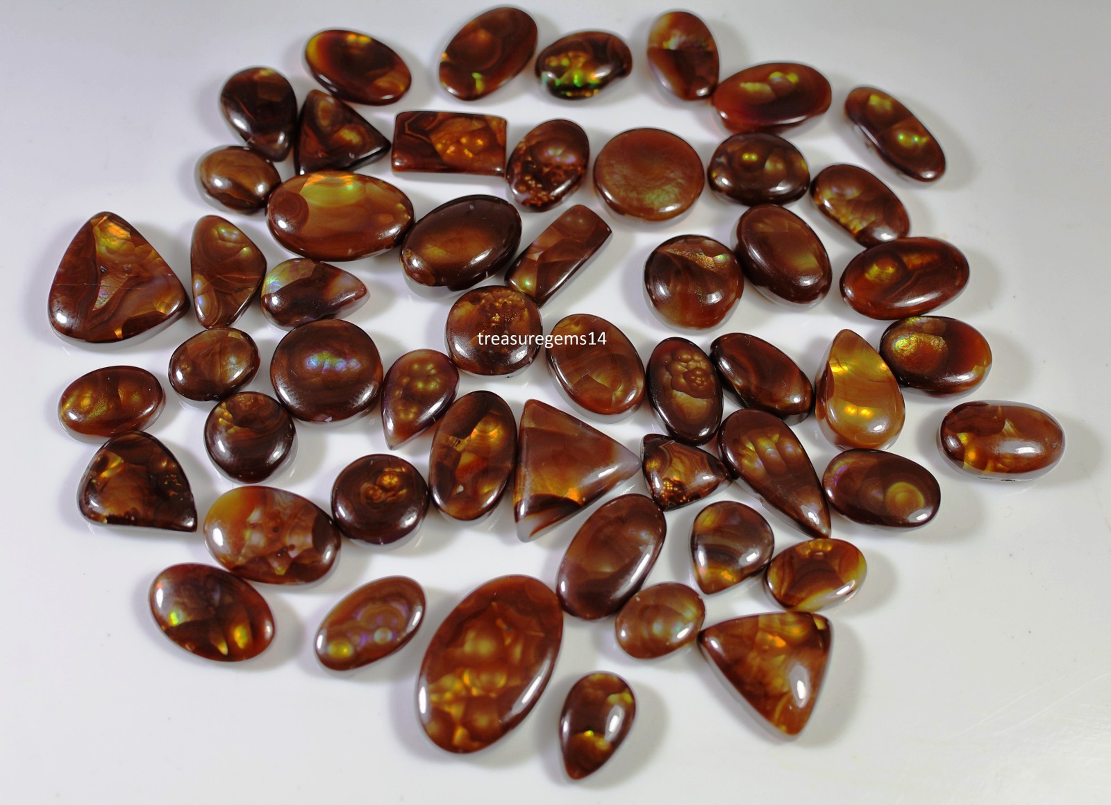 Natural top quality mexican fire agate 15 Ct Wholesale Lot Cabochon gemstone