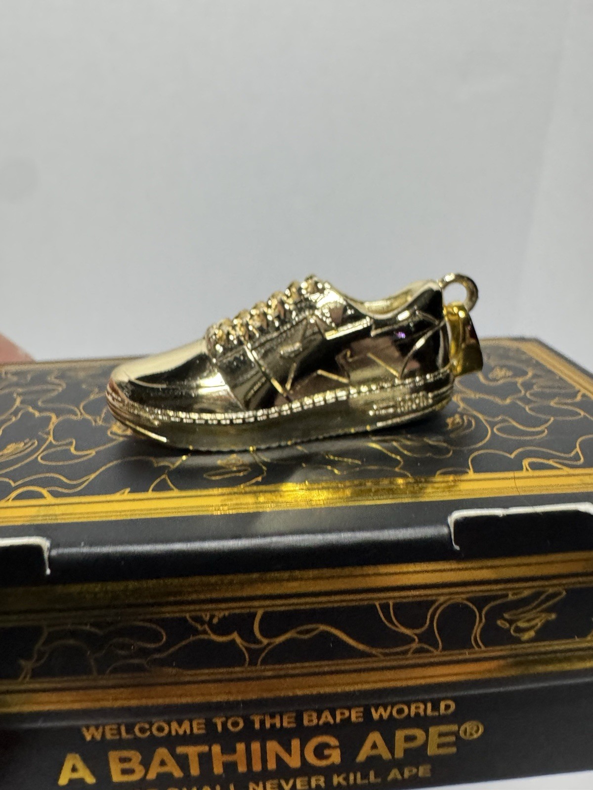 GOLD BAPE Sneaker pendant (PENDANT ONLY) with box. SEE DESCRIPTION!