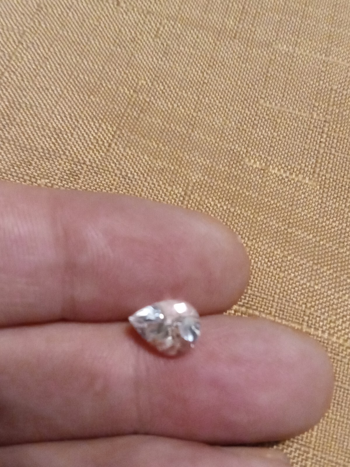 1.66 Ct VS Natural Unheated Very Light Blue Aquamarine Pear Shaped