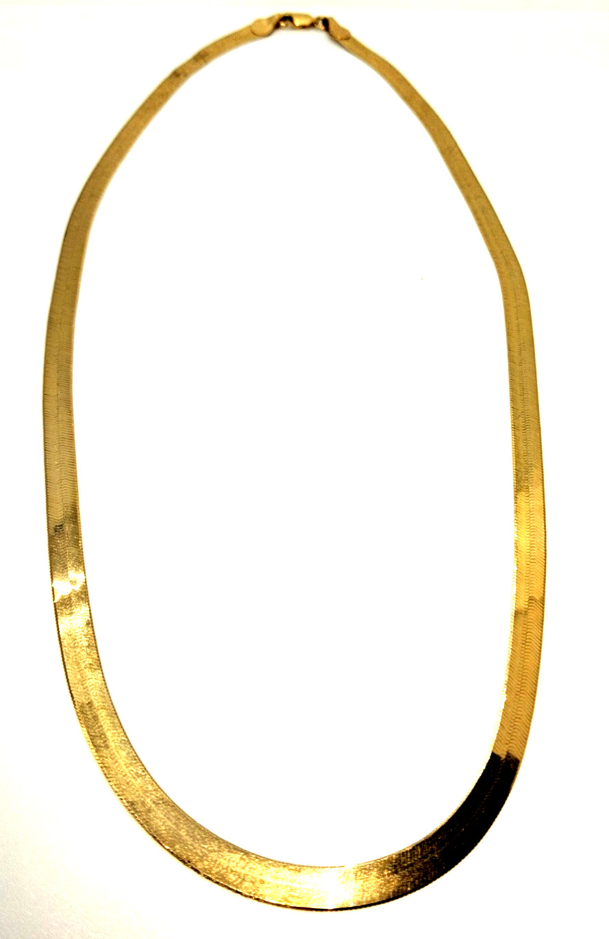 14k gold herringbone 20 inch 5 mm necklace