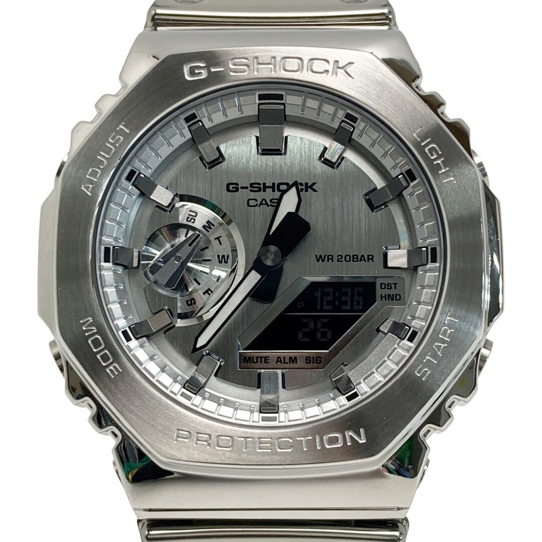 CASIO G-Shock FINE METALLIC SERIES GM 2100YM 8AJF Silver Quartz Men’s Wristwatch