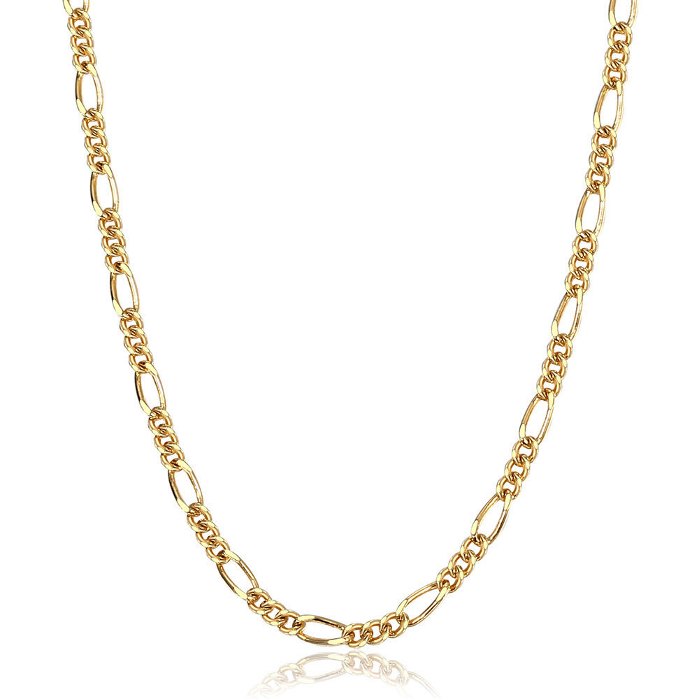 2mm 14k Yellow Gold Filled Figaro Link Chain Necklace 18inch Womens Jewelry