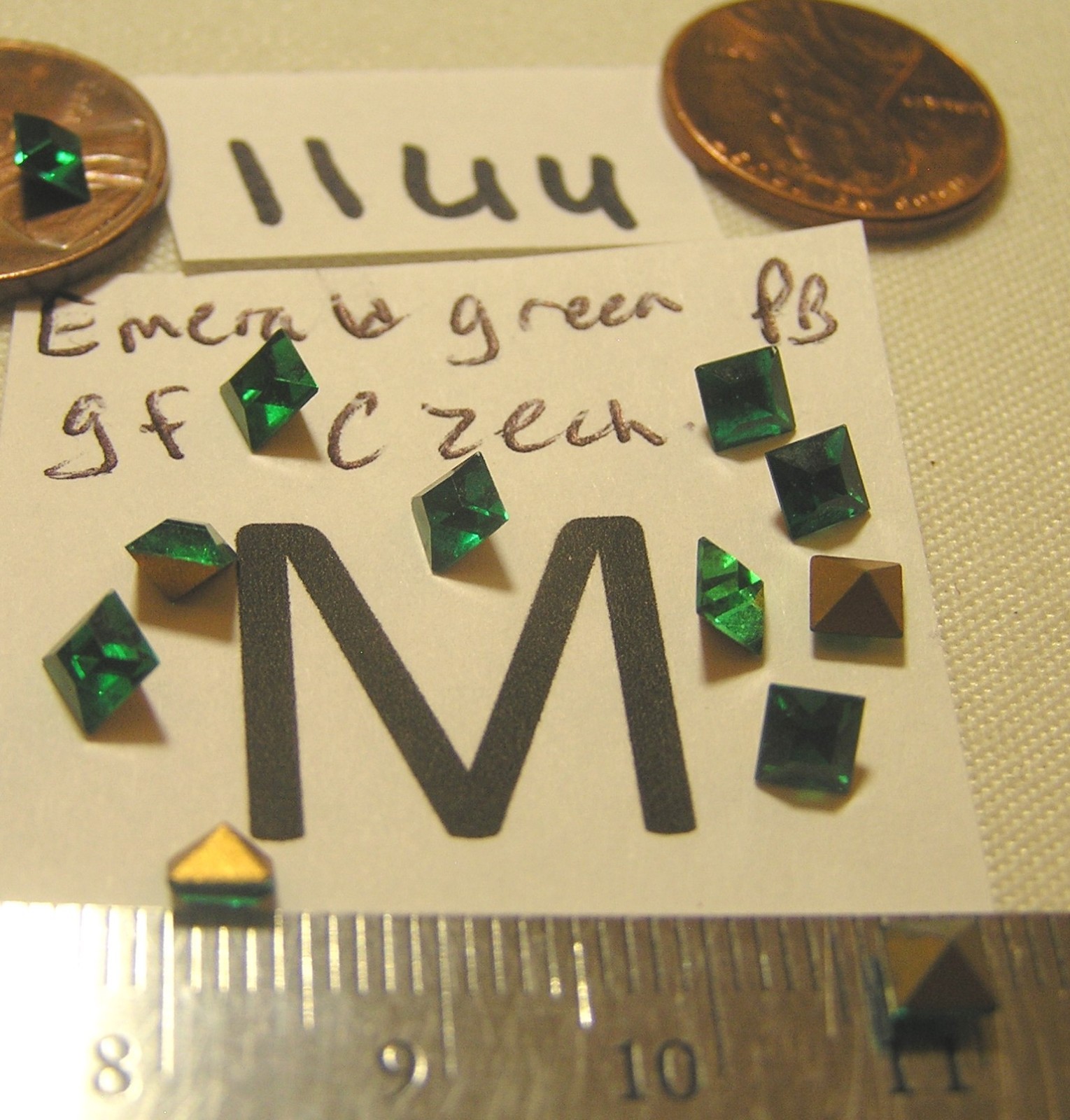 Vtg 4mm Square Swarovski Czech GF UF Pointed back Flat Rhinestone Jewelry Repair