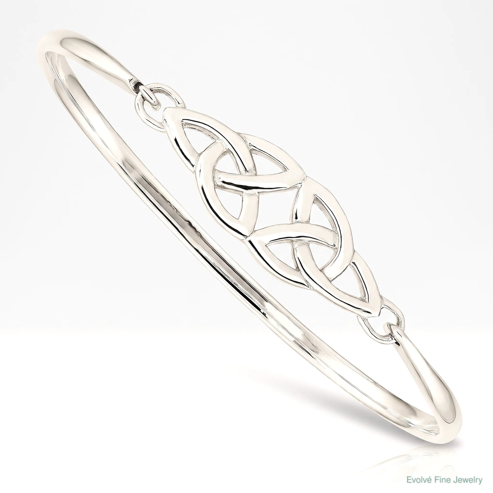Sterling Silver Polished Celtic Bangle