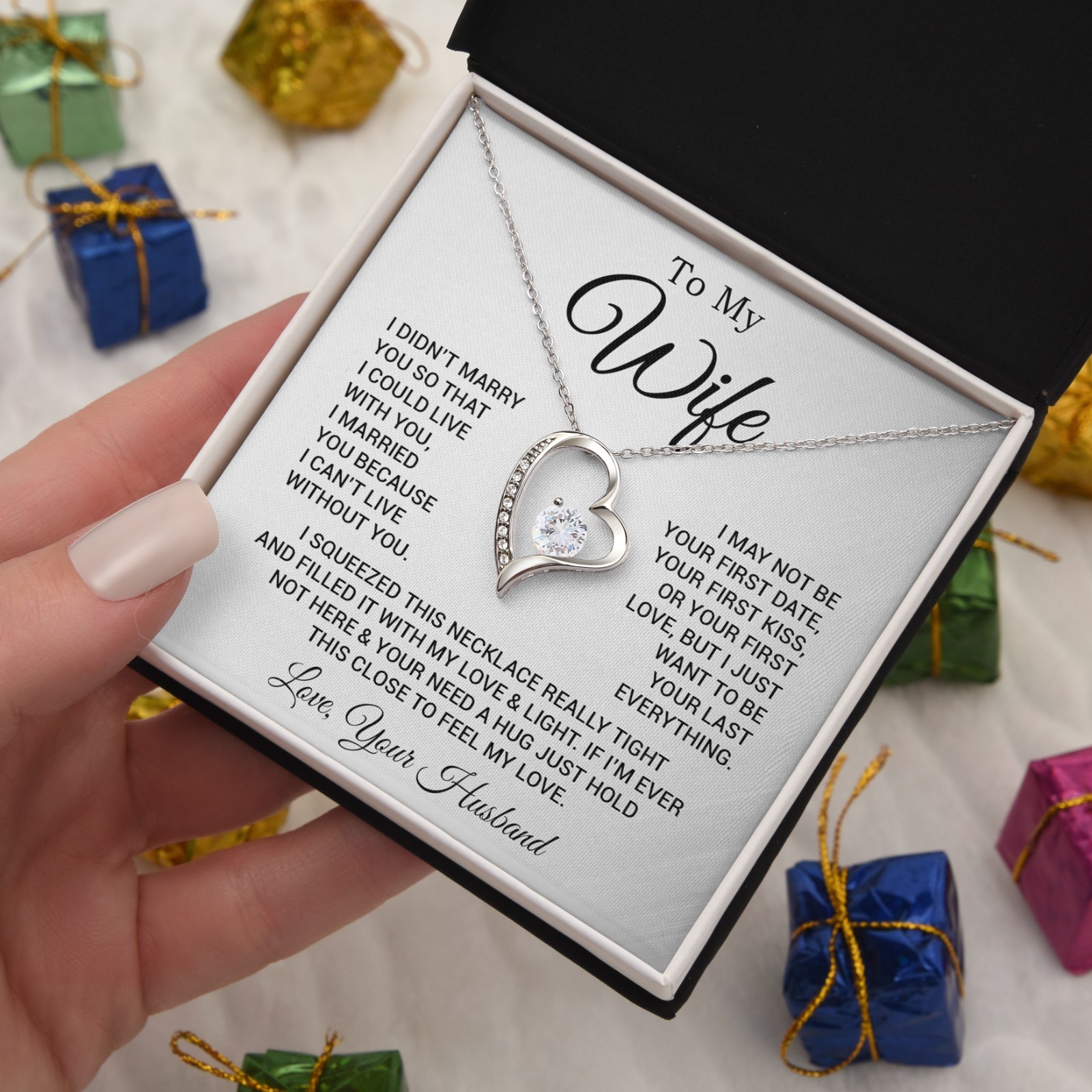 To My Wife Necklace, Gift For Wife, Anniversary Gift For Wife, Necklace For Wife