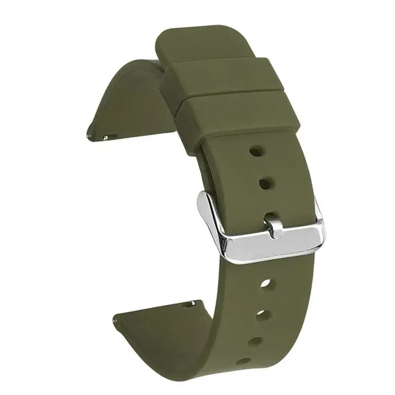 Silicone Watch Strap 14mm 16 18 19 20mm 21 22mm 24mm Waterproof Soft Rubber Band