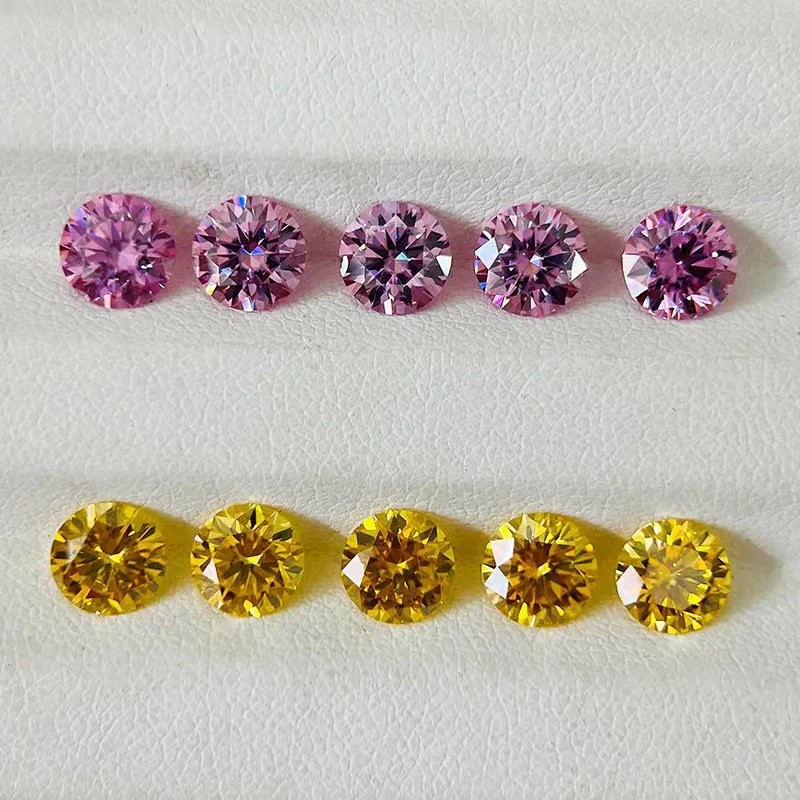 Wholesale Round Cut 1-10pcs VVS1 Colorful 0.5-3ct Moissanite GRA for Jewelry DIY