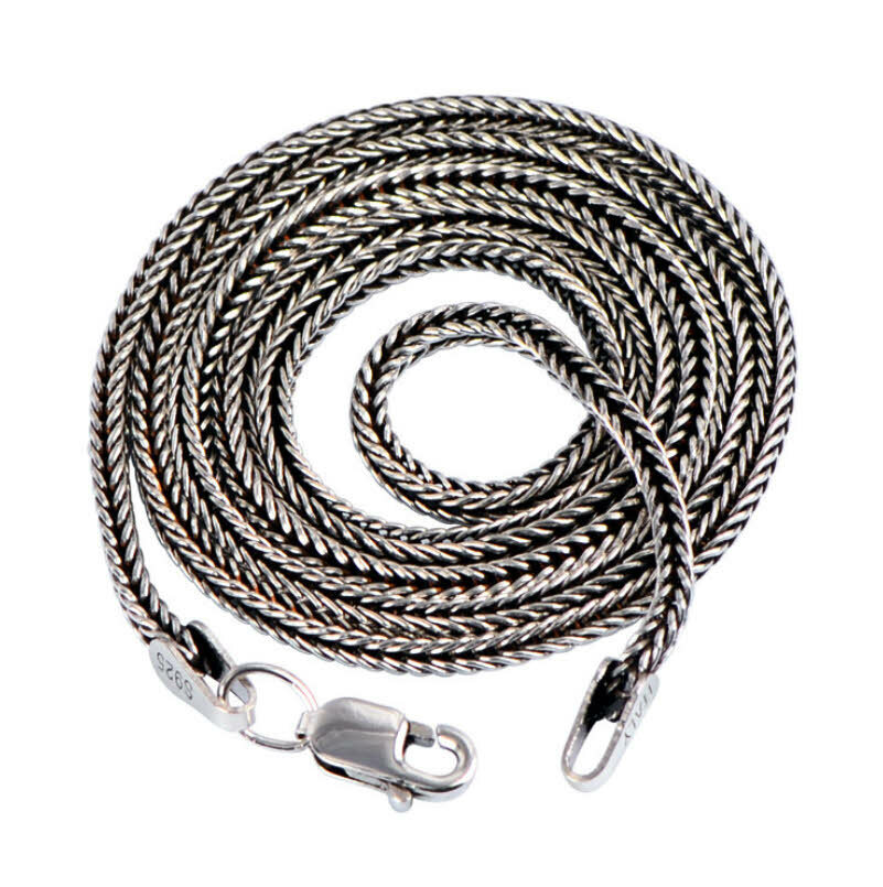 B25 Snake Chain Necklace 925 Sterling Silver Length 55cm 22inch Thickness 1.6mm
