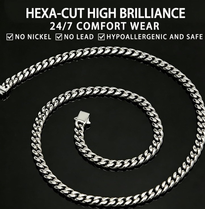 22 INCHES Stainless steel necklace NOT BROKEN/NOT DAMAGED