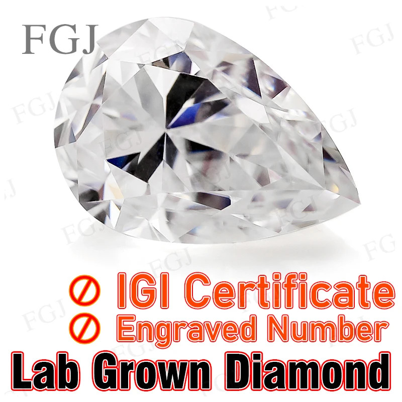 Lab Grown Diamond 0.1-5CT Without IGI Certificate HPHT CVD DEFG VVS-SI Diamonds