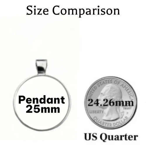 Hummingbird Design Round Glass Art Pendant / Charm (No Chain)