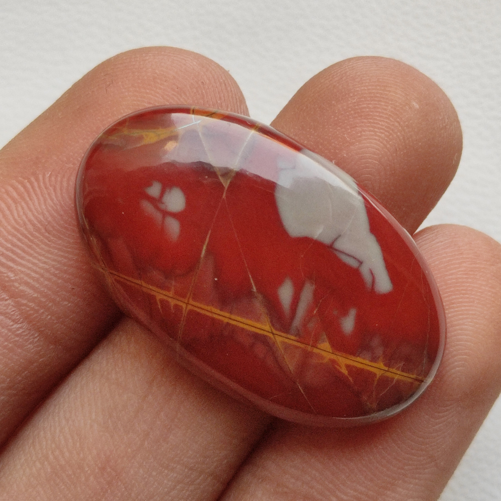 Natural red gray noreena jasper cabochon handmade polished jasper gemstone C5257
