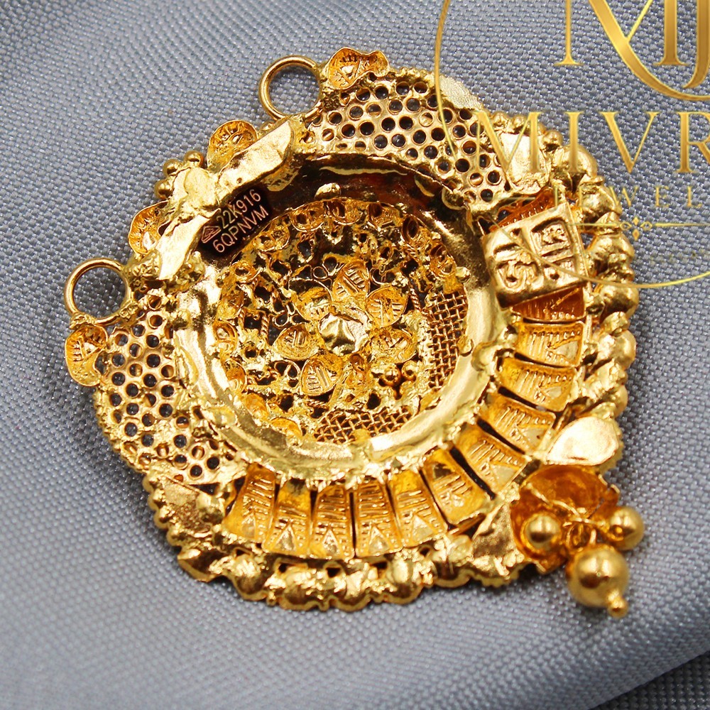 BIS 916 Hallmark 22K Gold Pendant 4.11g 3.9cm Handcrafted Fine Jewelry Gift