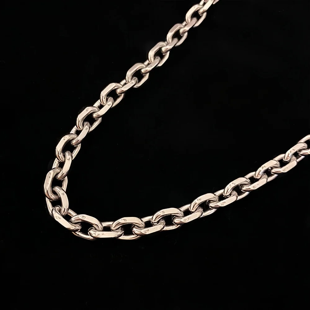 Men Retro Silver Color Stainless Steel Necklace Hip Hop Thick O Chain Jewelry Ro