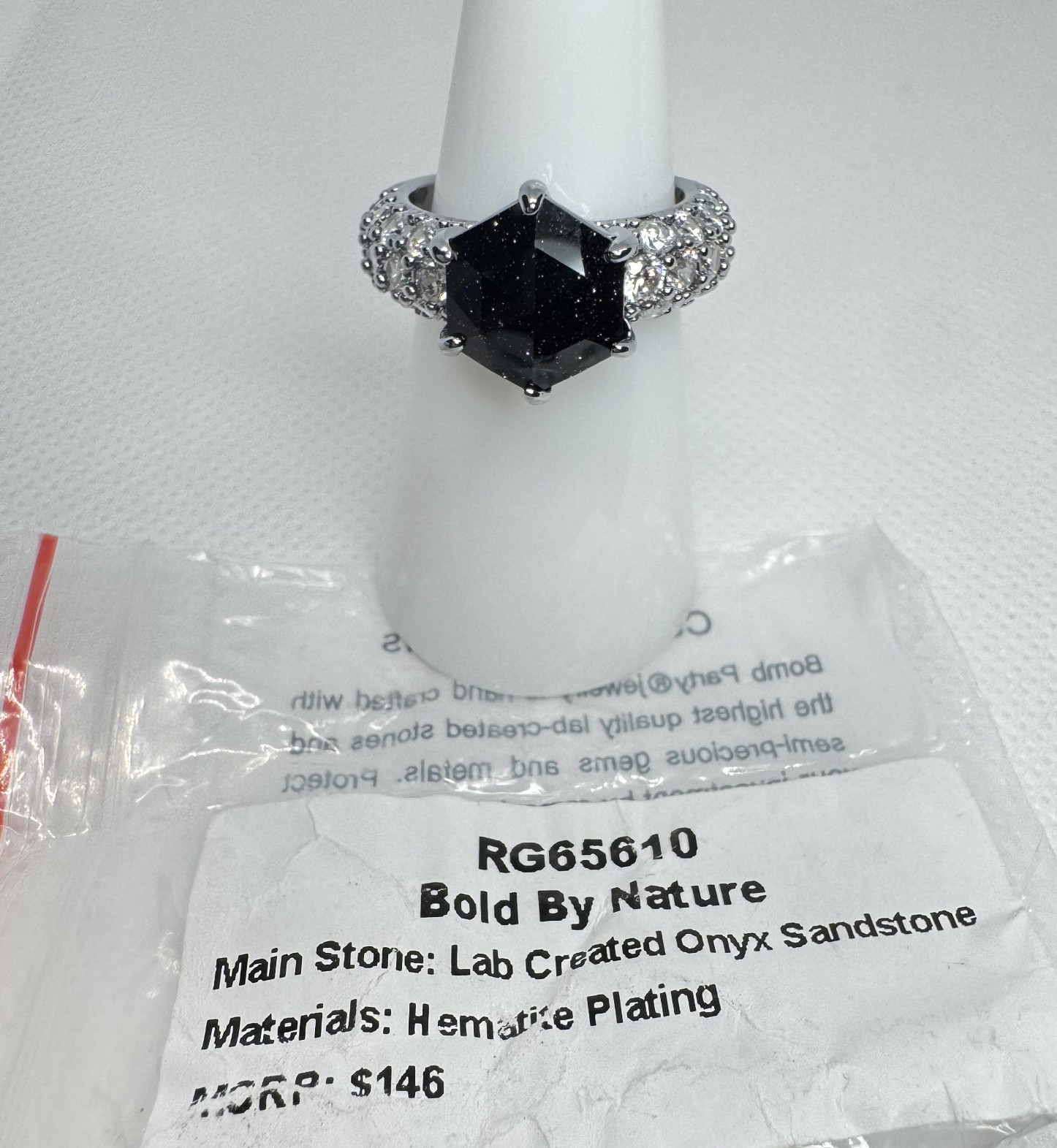 Size 7 Bomb Party Untamed Ring – RG65610 Bold By Nature – On Hematite