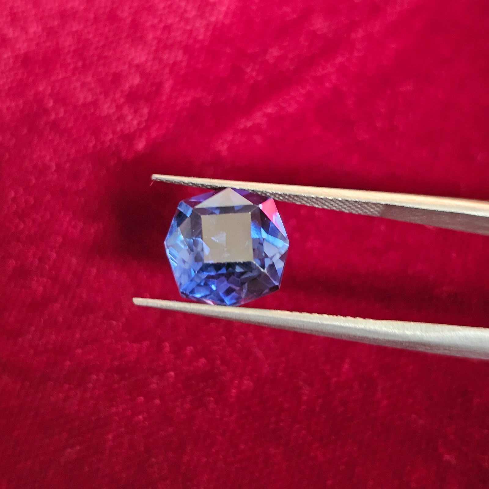 2 Pcs 6.50 Ct each Blue Sapphire Asscher Cut Lab Created Loose Gemstone 9x9mm