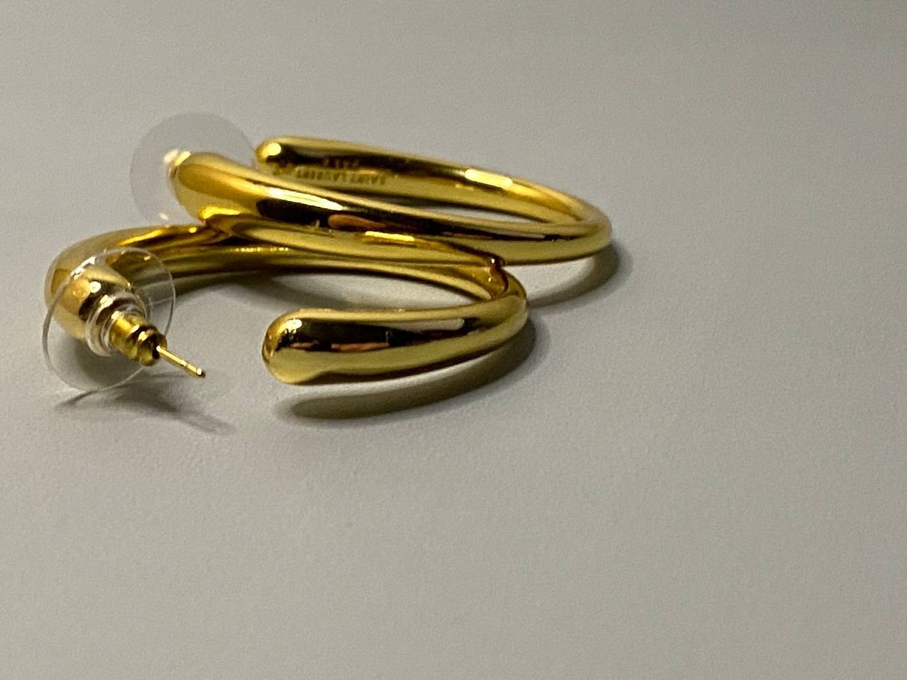 Yves Saint Laurent Gold Chunky Hoop Earrings