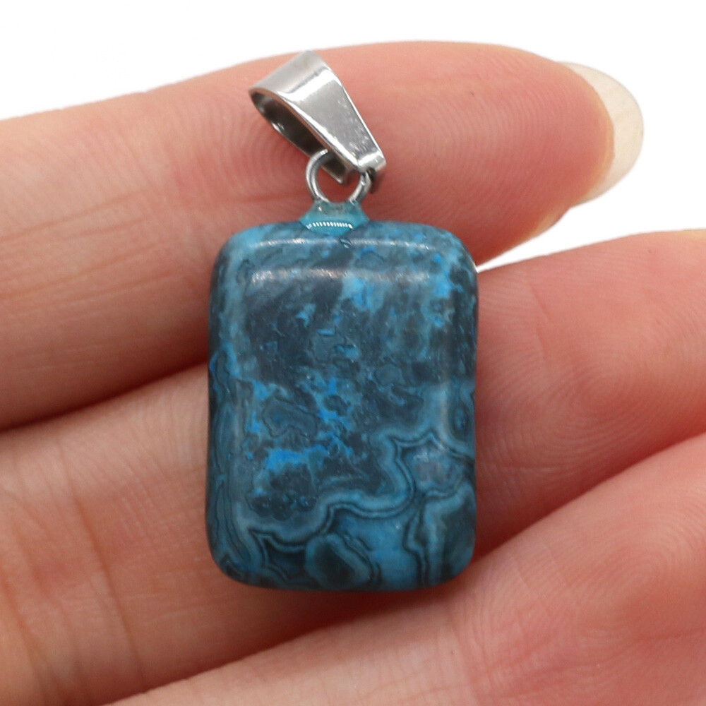 20 Pcs Natural Chakra Healing Crystal Agate Stone Pendants for Jewelry Making