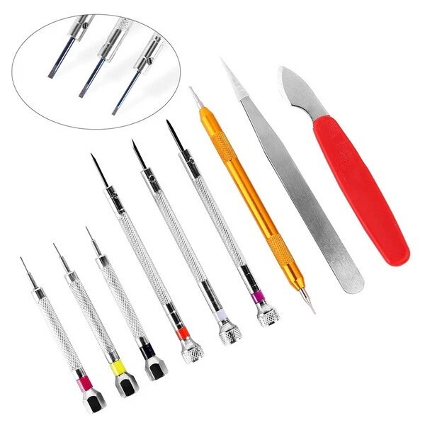 147 Pcs Watch Repair Kit Watchmaker Back Case Remover Opener Link Pin Spring Bar