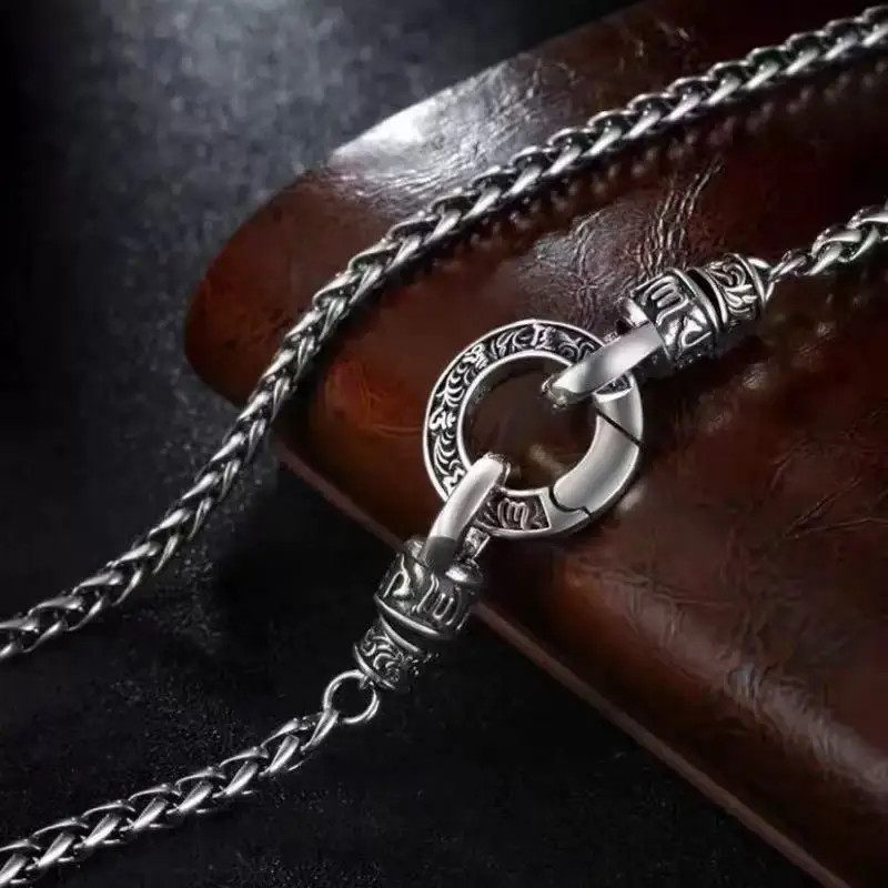 New 925 Sterling Silver Necklace Woven chain For Men Women Fashion Clavicle