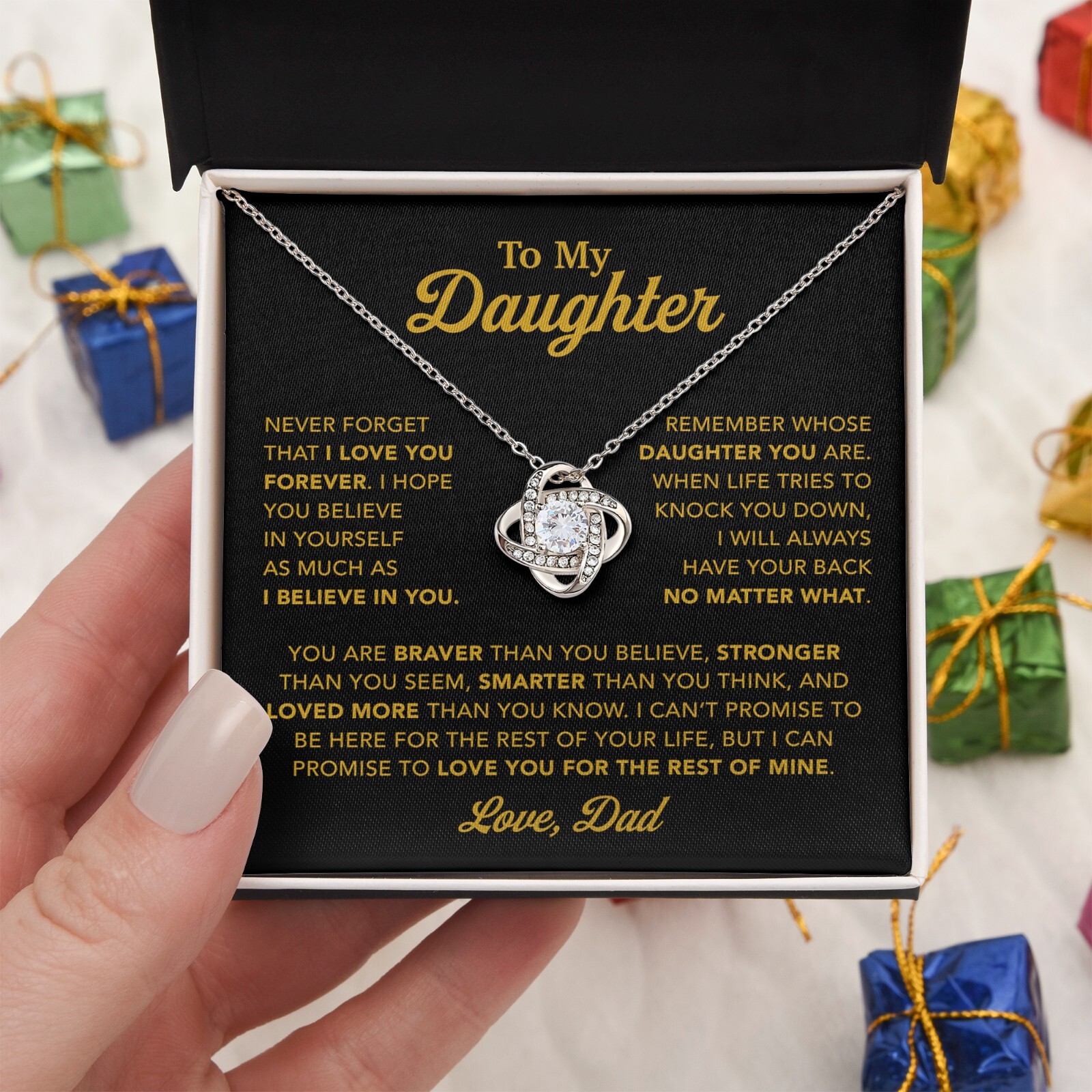 To My Daughter Necklace, Gift for Daughter from Dad, Father Daughter Necklace