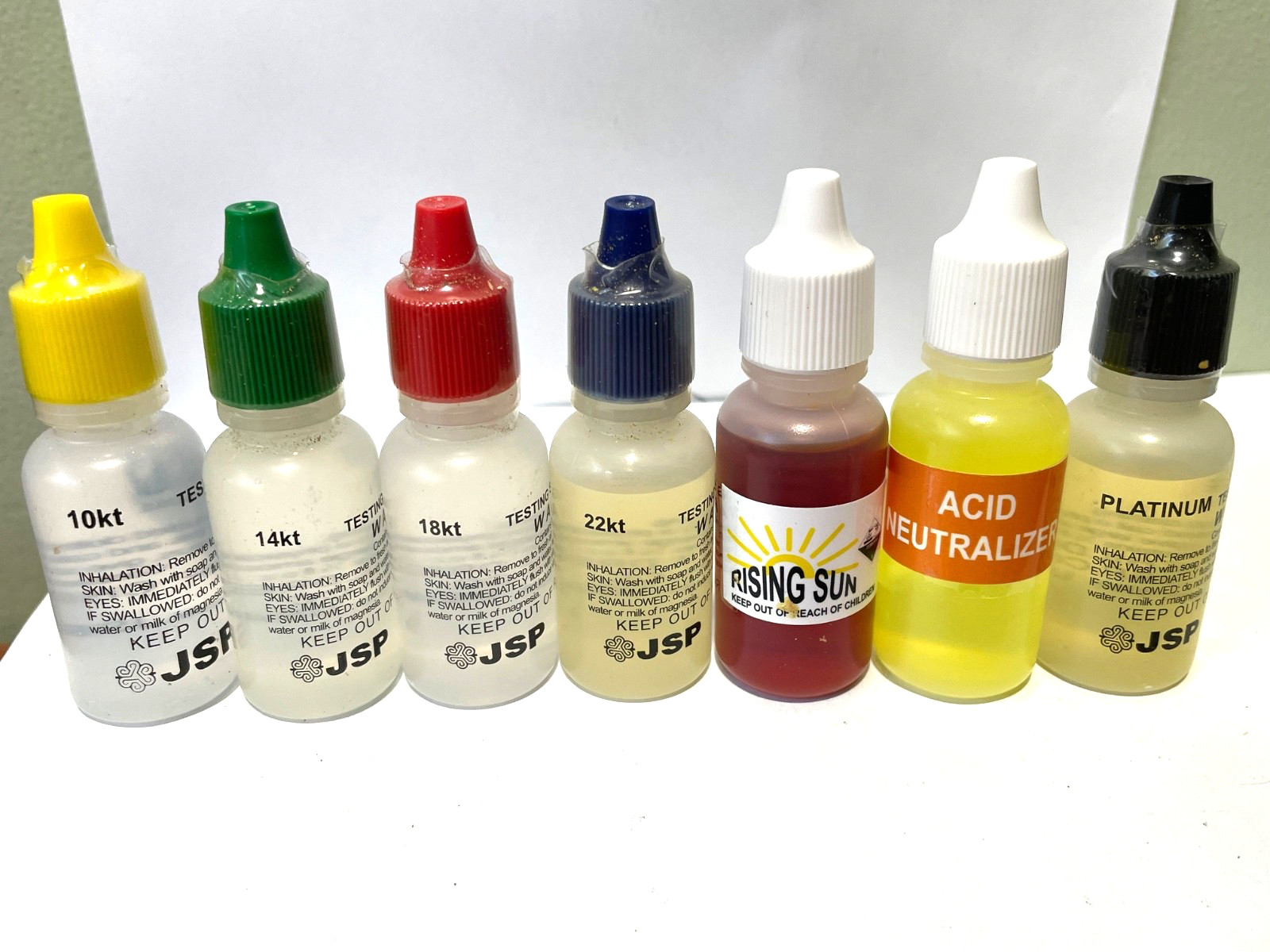 JSP Gold Silver Jewelry Testing Acid 10K 14K 18K 22K 24K PLATINUM RSPM-GTE