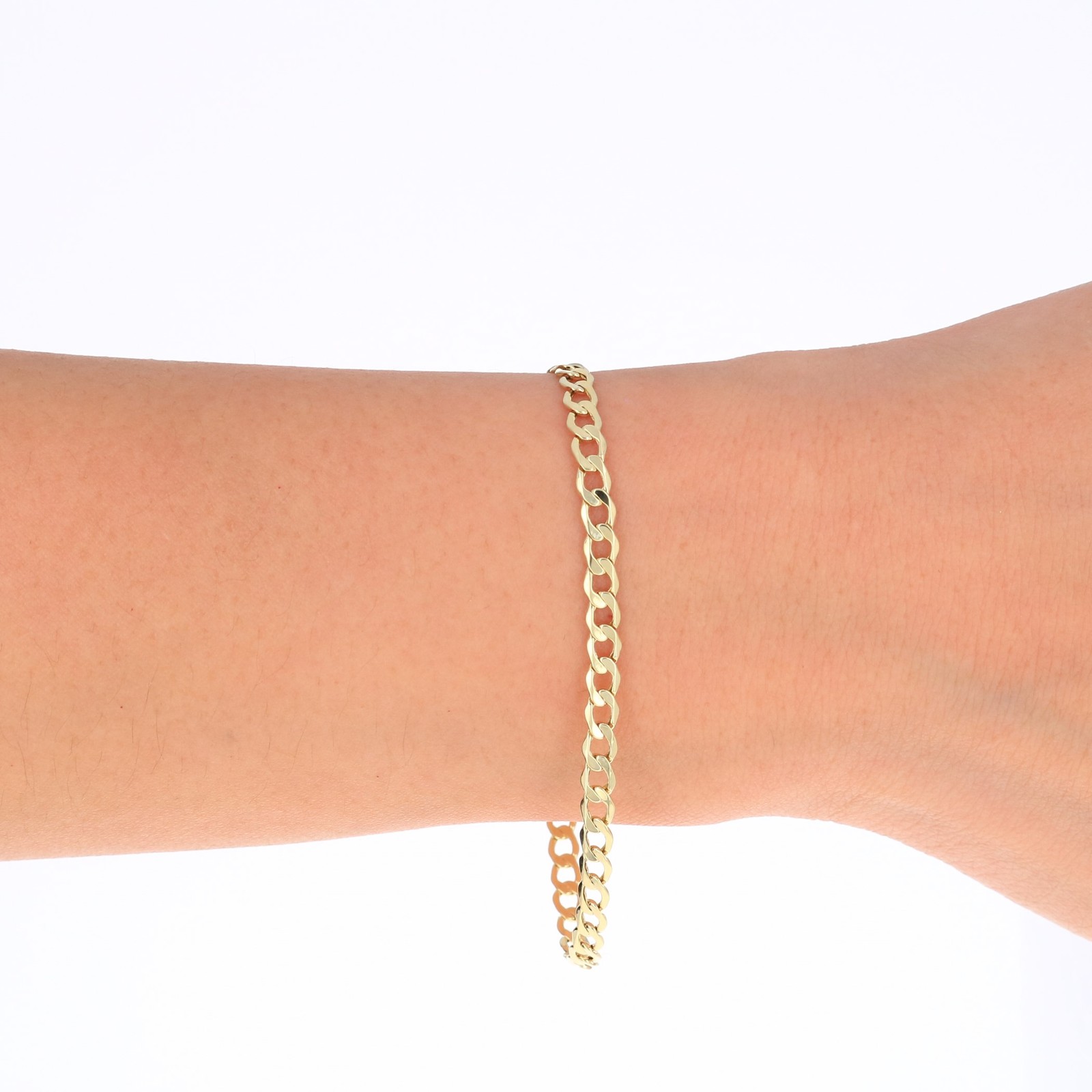 10K Yellow Gold 2.5mm-7.5mm Cuban Curb Link Chain Bracelet Mens Womens 7″ – 9″