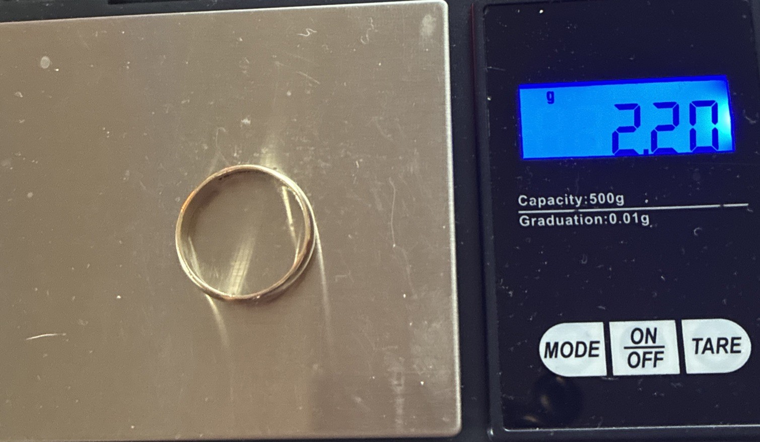 Vintage 9ct Gold Wedding Ring 9 Carat Yellow Gold Size P ” I Love You”