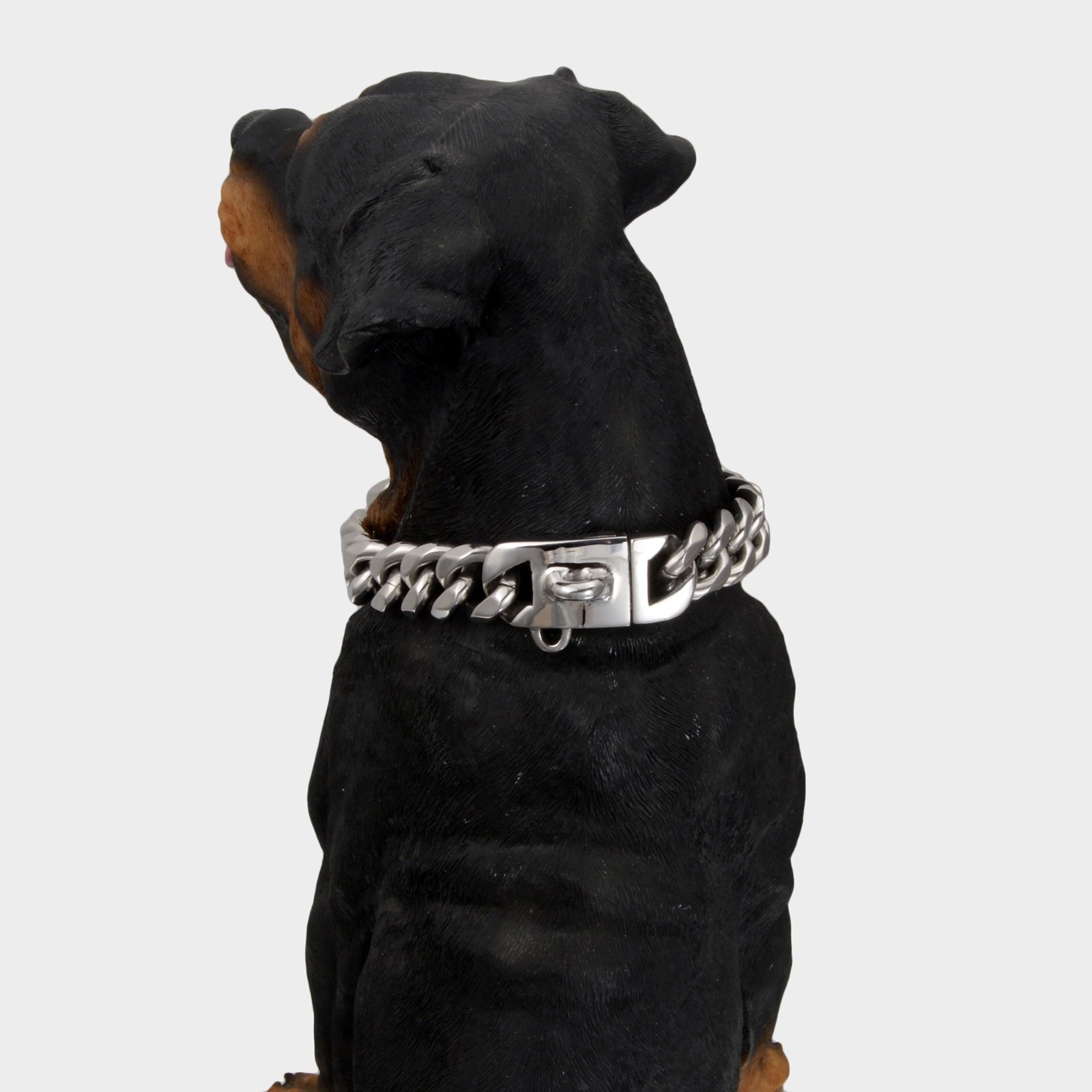Upgraded Gold Stainless Steel Cuban Link Dog Chain Collar Necklace Luxury 10-26″