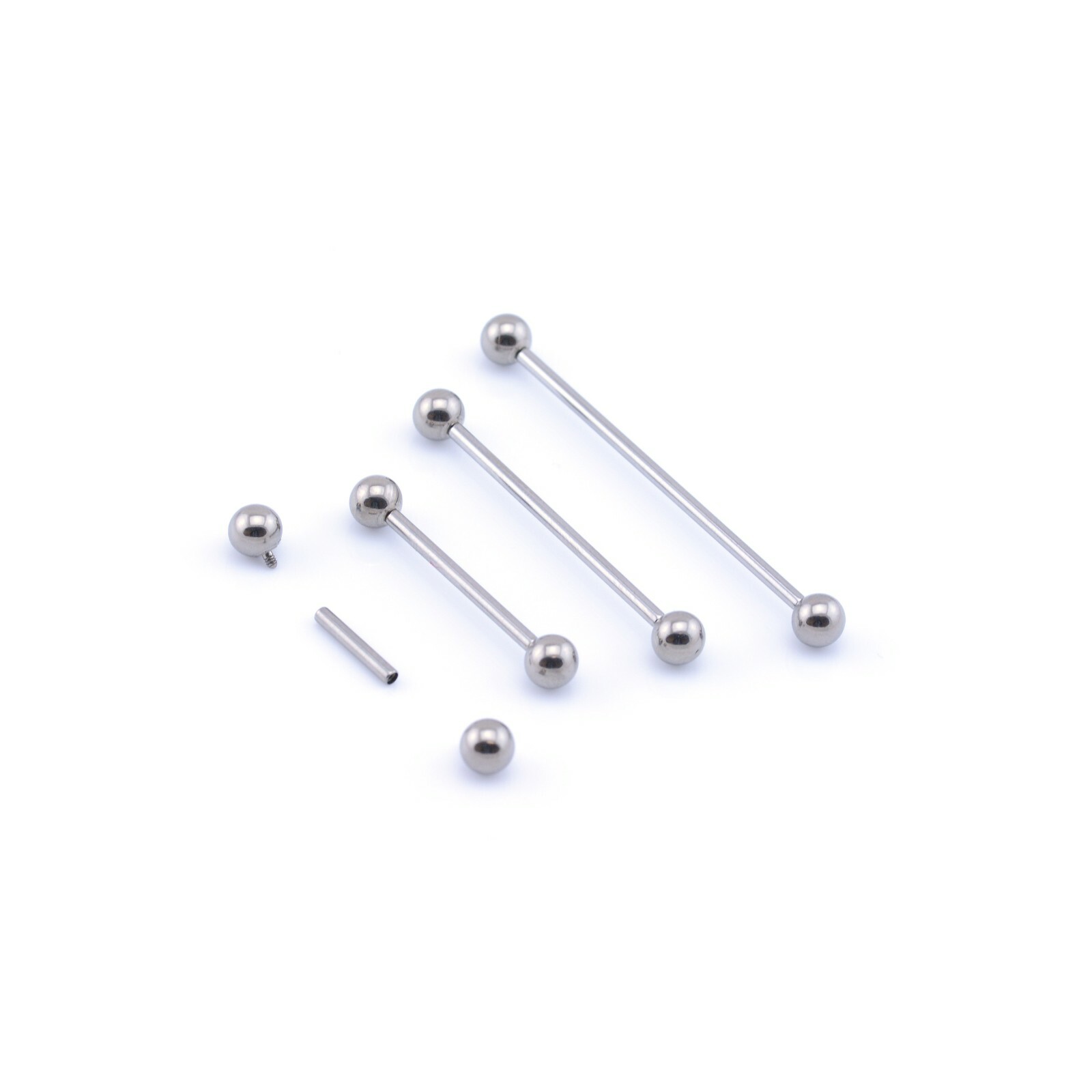 Steel Tongue Bar Straight Barbell Piercing Tragus Nipple Bar Internally Threaded