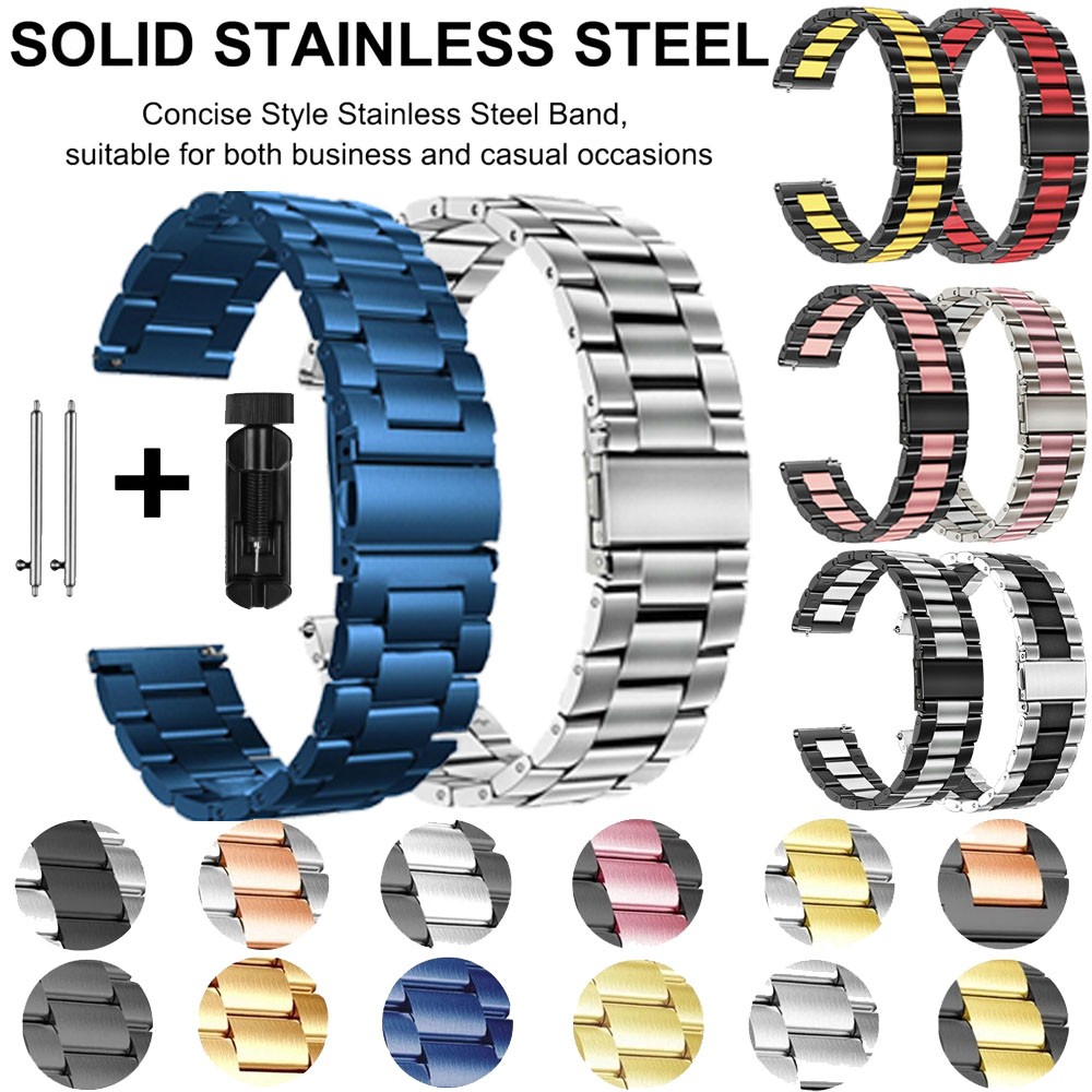 14/16/18/20/22/24mm Quick Release Stainless Steel Link Bracelet Watch Band Strap