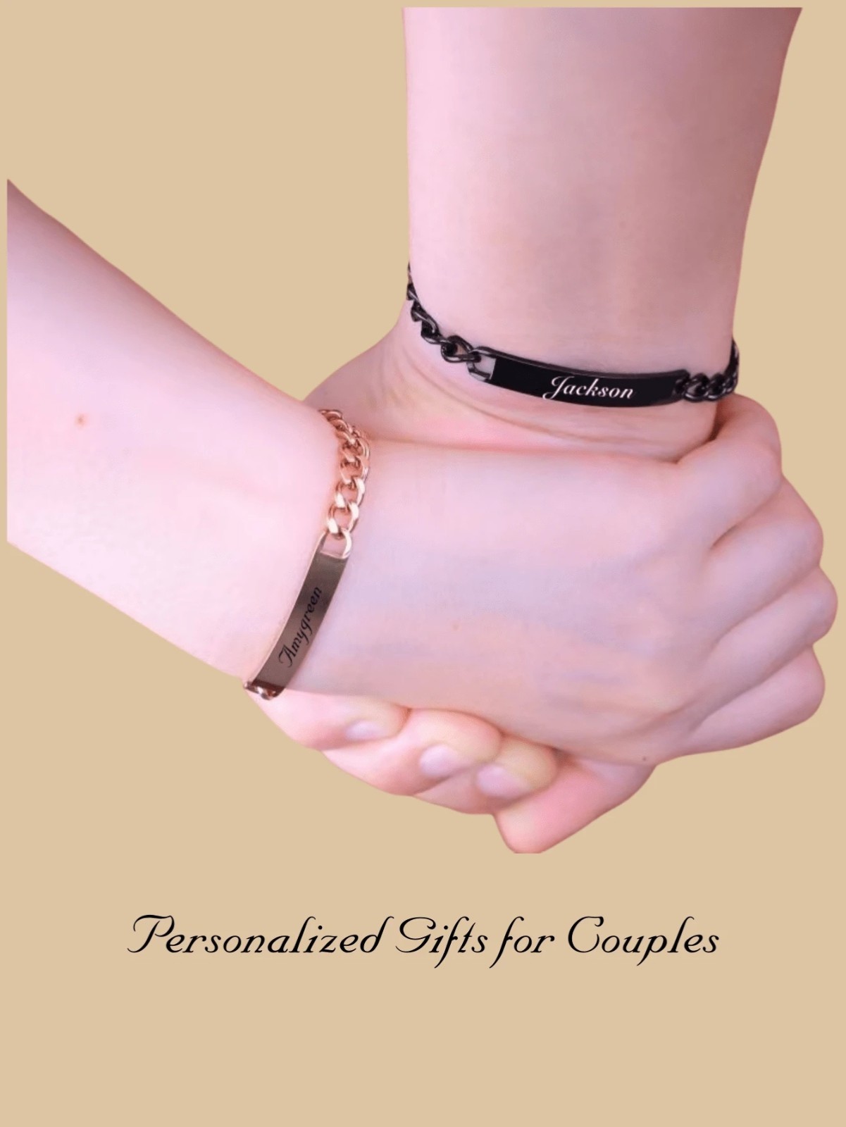 Custom Name Cuban Link Bracelet Couple Personalized Stainless Steel Chain Jewelr