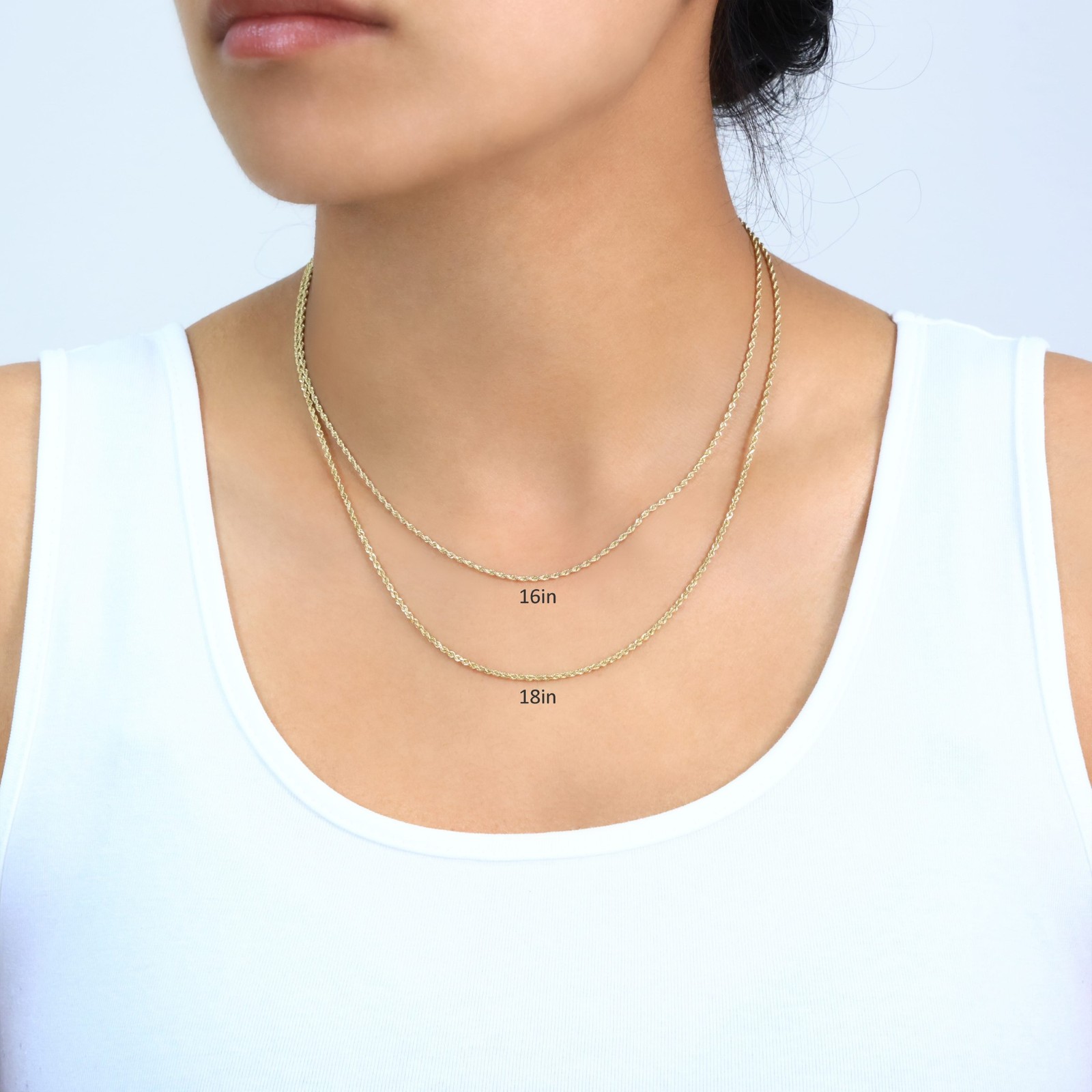 14K Yellow Gold 1mm-10mm Diamond Cut Rope Chain Necklace Mens Women 16″- 30″