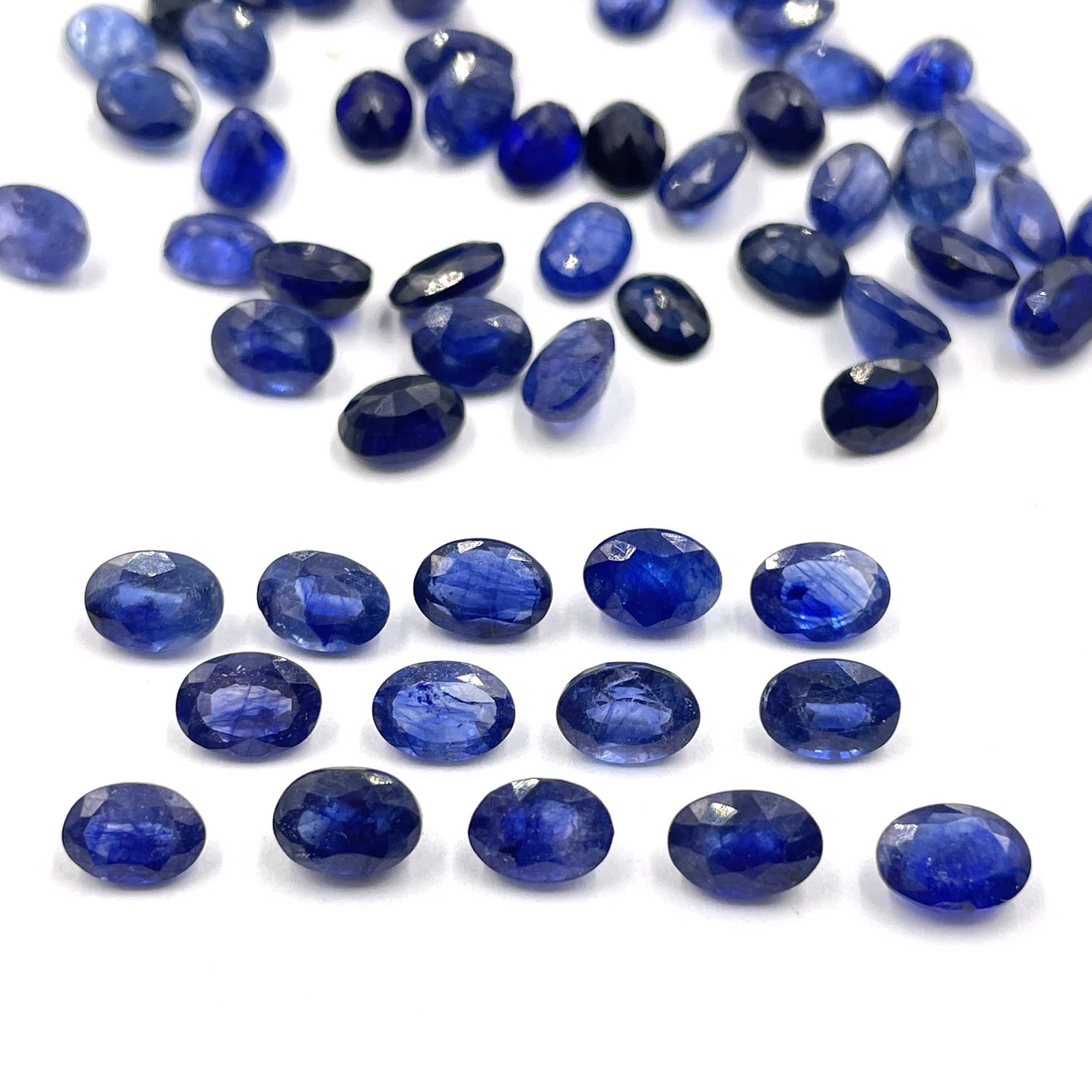 Natural Blue Sapphire Oval Cut Loose Gemstone Lot 9 Pcs 5*7 MM 10 CT
