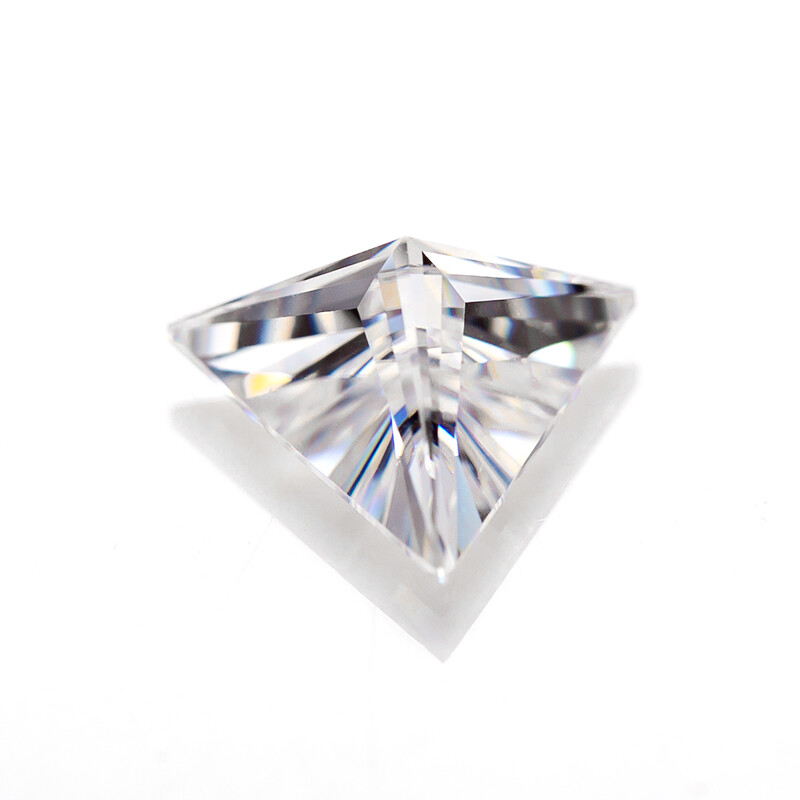 Loose Moissanite Gemstone White D Color Triangle Cut VVS1 With Certificate
