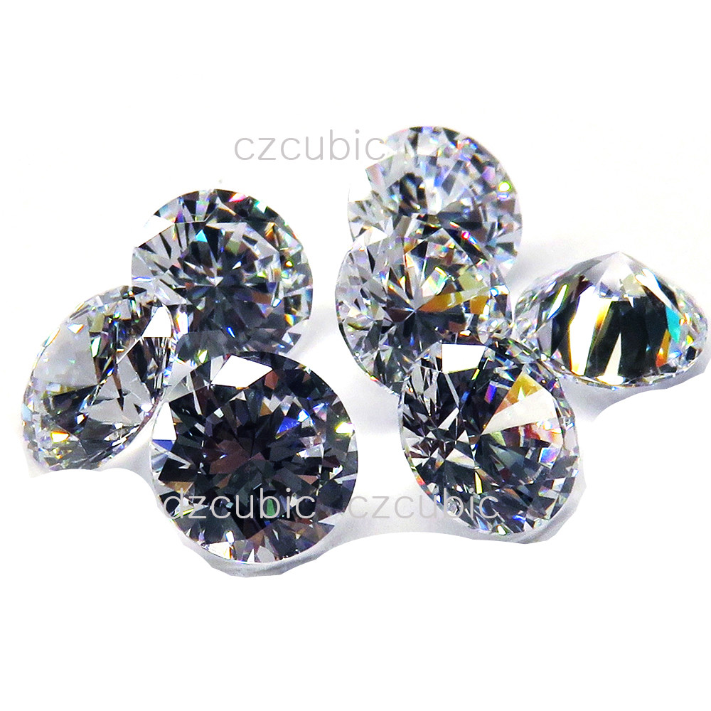 ROUND CUBIC ZIRCONIA CZ LOOSE STONES 1000 PCS 1.0 – 3.0 MM 5A QUALITY SHIP IN US