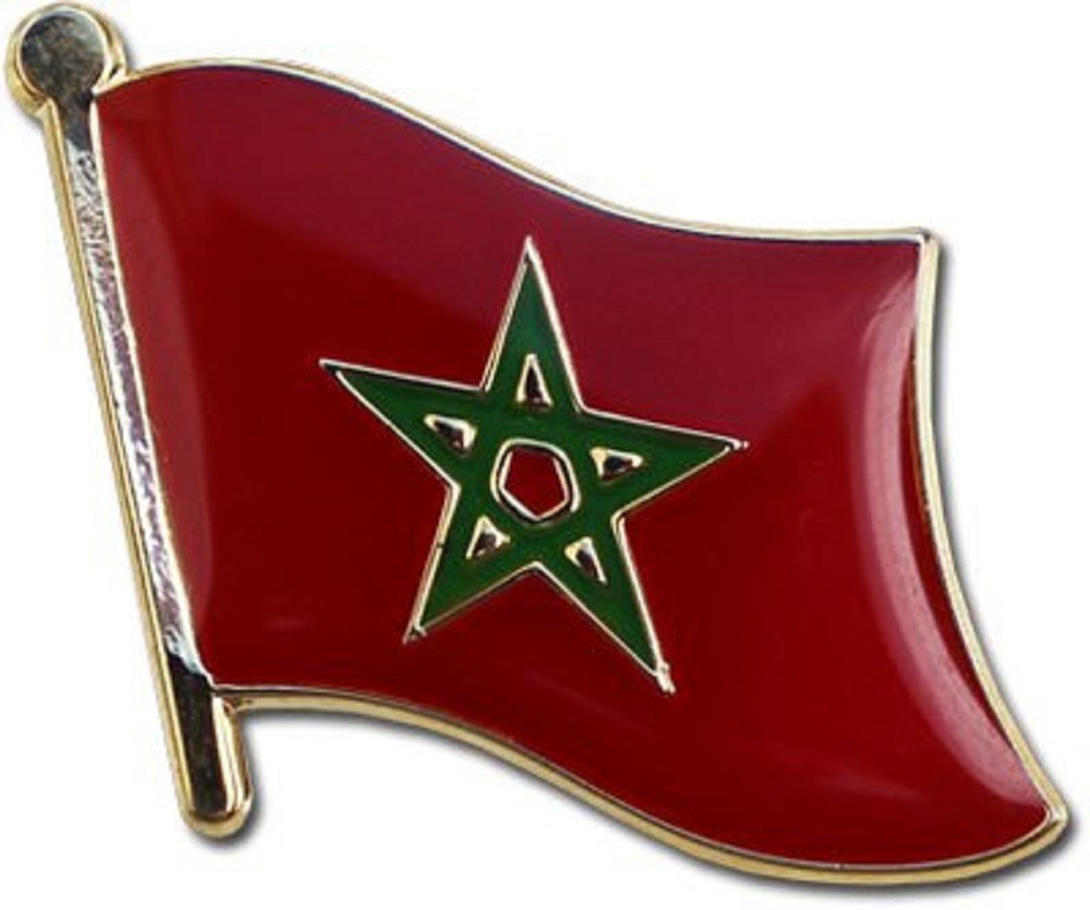 Morocco Country Flag Bike Motorcycle Hat Cap lapel Pin