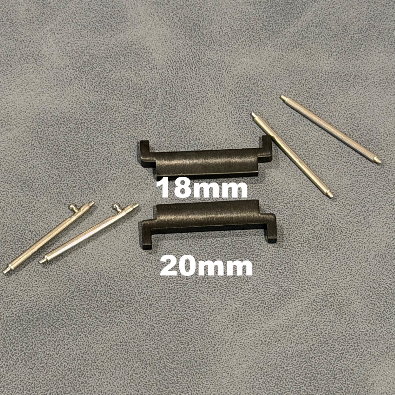 18mm to 20mm Watch Strap Adapter – Black Lug Converters for Casio AE-1200WH