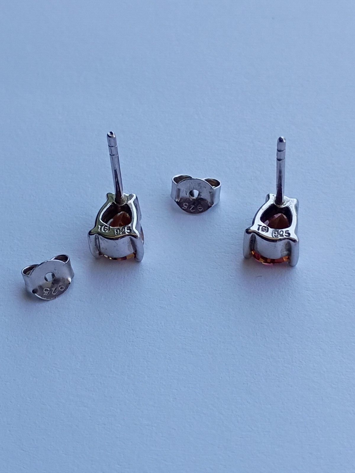Vintage Sterling Silver Stud Earrings Color Changing Stones*See Description*