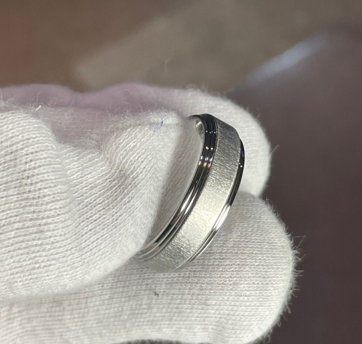 Comfort Fit Ring, Titanium Band, Double Stepped Edges, Made to Order, Wedding