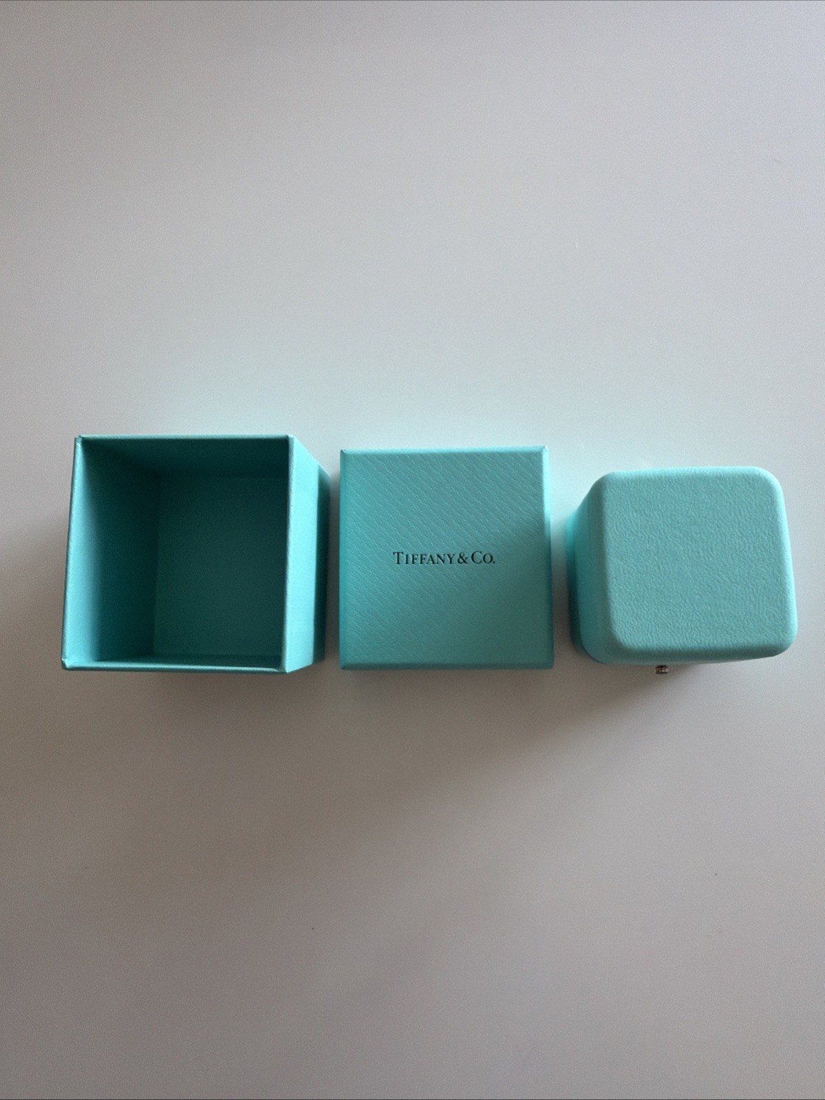 Tiffany Original Ring Box and Bag Blue Velvet