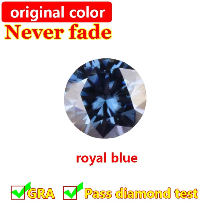 Round 0.1-10ct Moissanite Loose Stones Colorful VVS Gemstones for Jewelry Making