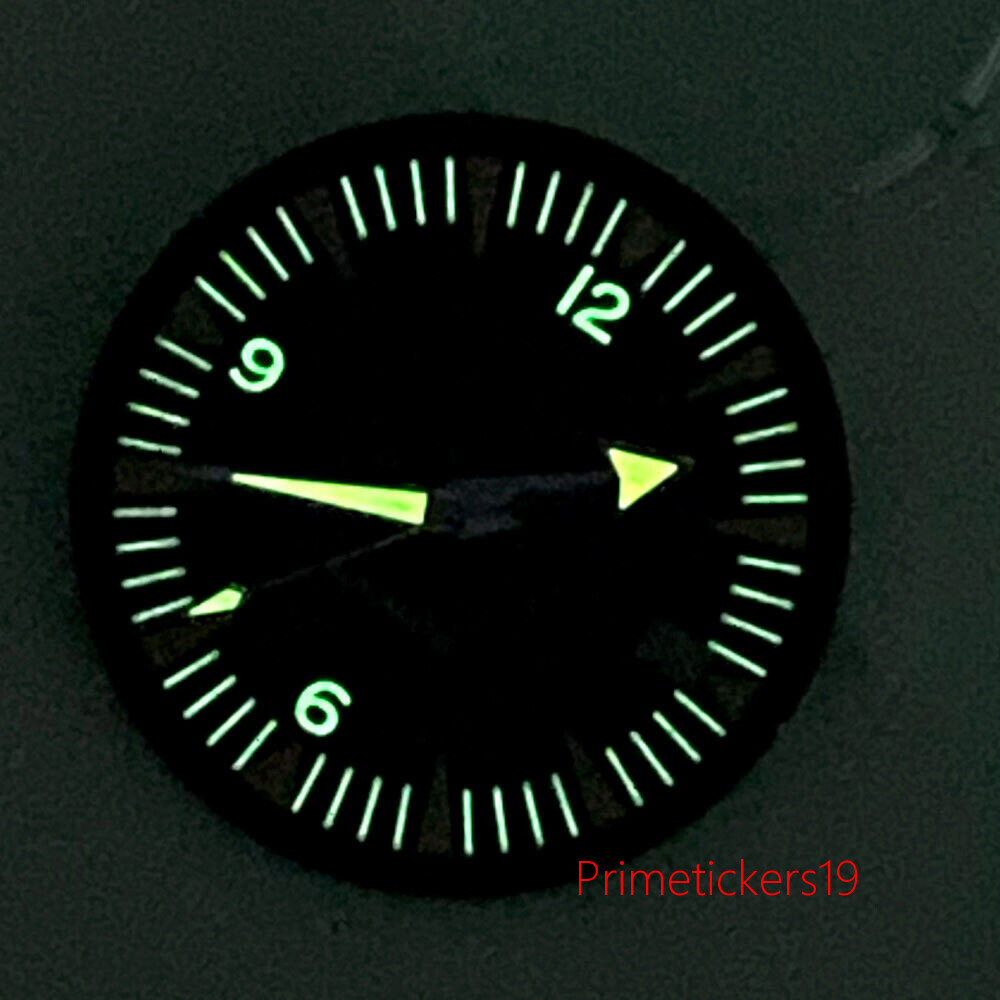 32mm Black/Blue/Green Watch Dial Hands Set Date Fit NH35 NH36 Automatic Movement